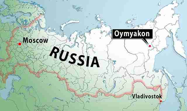 Oymyakon-Russia-Mapa Conheça a cidade mais fria do mundo