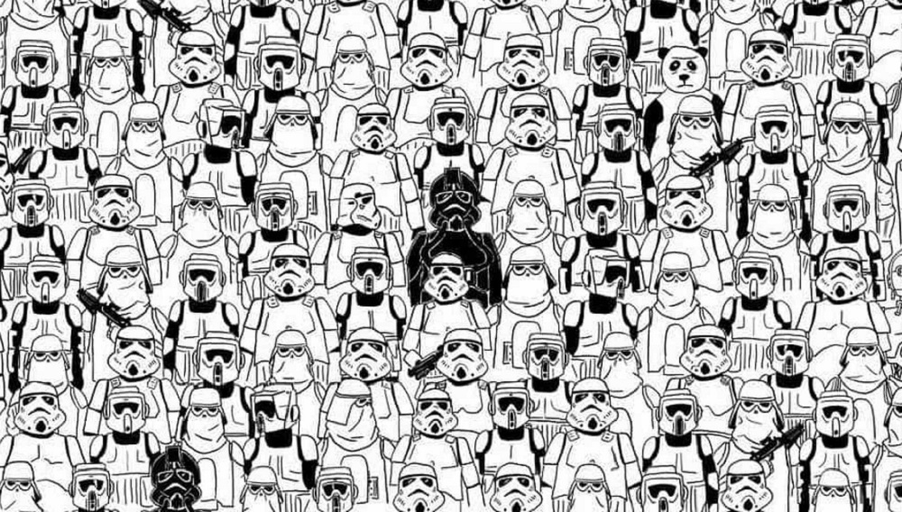 panda-entre-os-personagens-do-Star-Wars Desafio: Encontre um panda entre os personagens do Star Wars