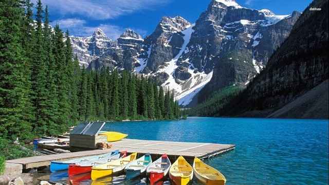 Lago-Moraine-Canada Conheça os 100 lugares mais lindos do mundo