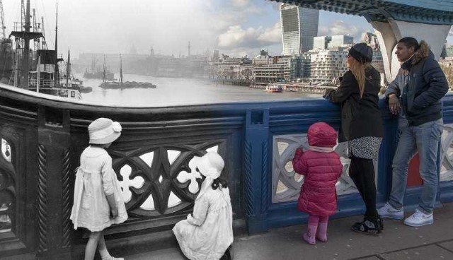 Torre-Bridge Museu de Londres mescla fotos antigas com as modernas